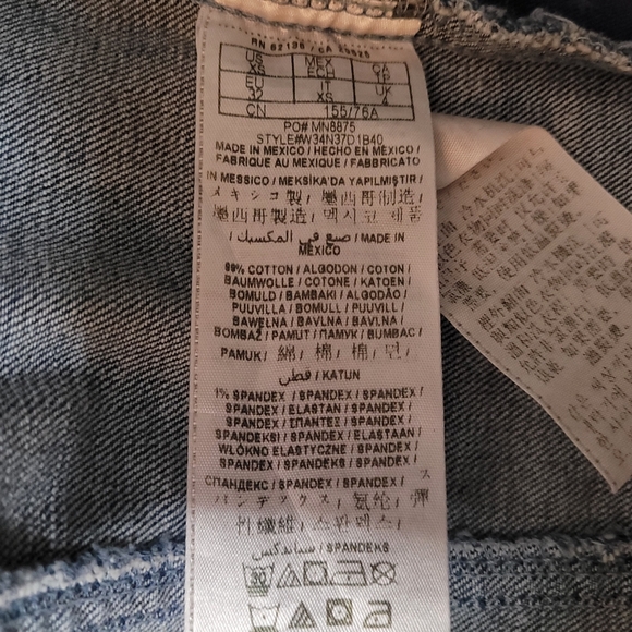 💞 Guess | Denim Rhinestone Moto Jacket - Picture 9 of 10